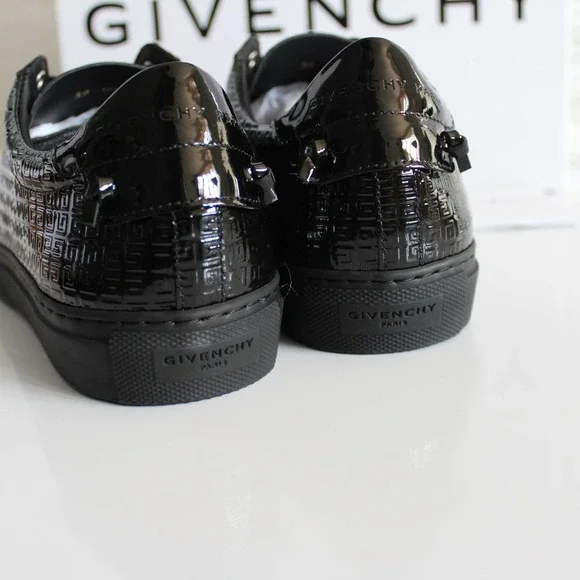 Givenchy Women's Urban Street Allover Logo Monogram Black Patent Leather Sneaker - Picture 11 of 16